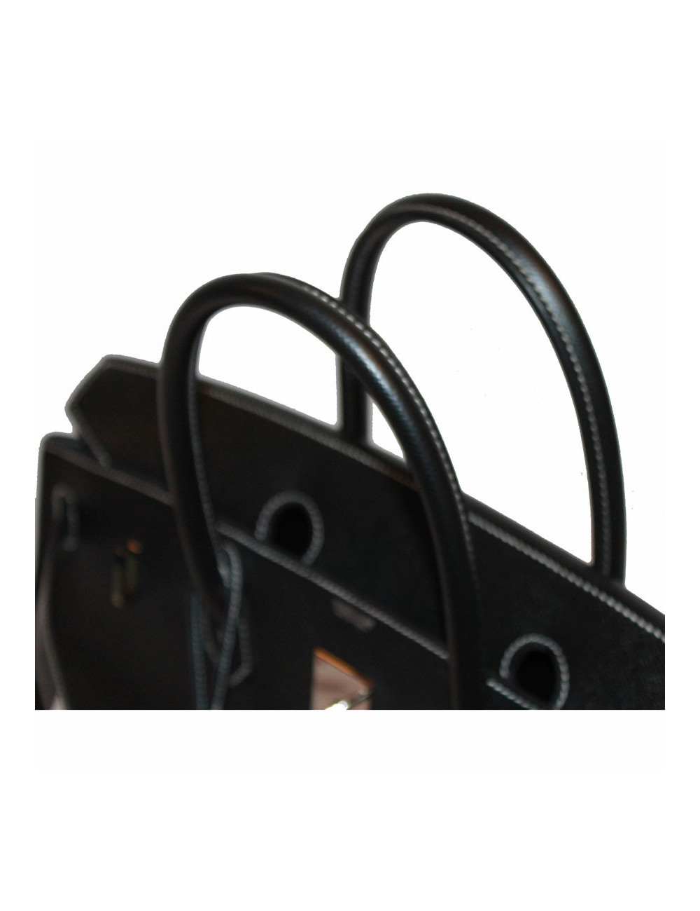 Birkin 40 HERMES epsom noir surpiqûres blanches