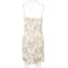 Dress CHANEL T 38 beige tweed and son of gold and silver