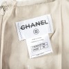 Robe CHANEL T 38 tweed beige et fils d'or et d'argent