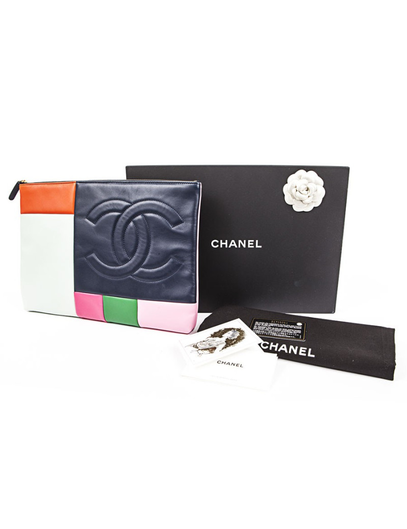 CHANEL multicolor leather wallet