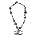 Necklace CHANEL double C pearls