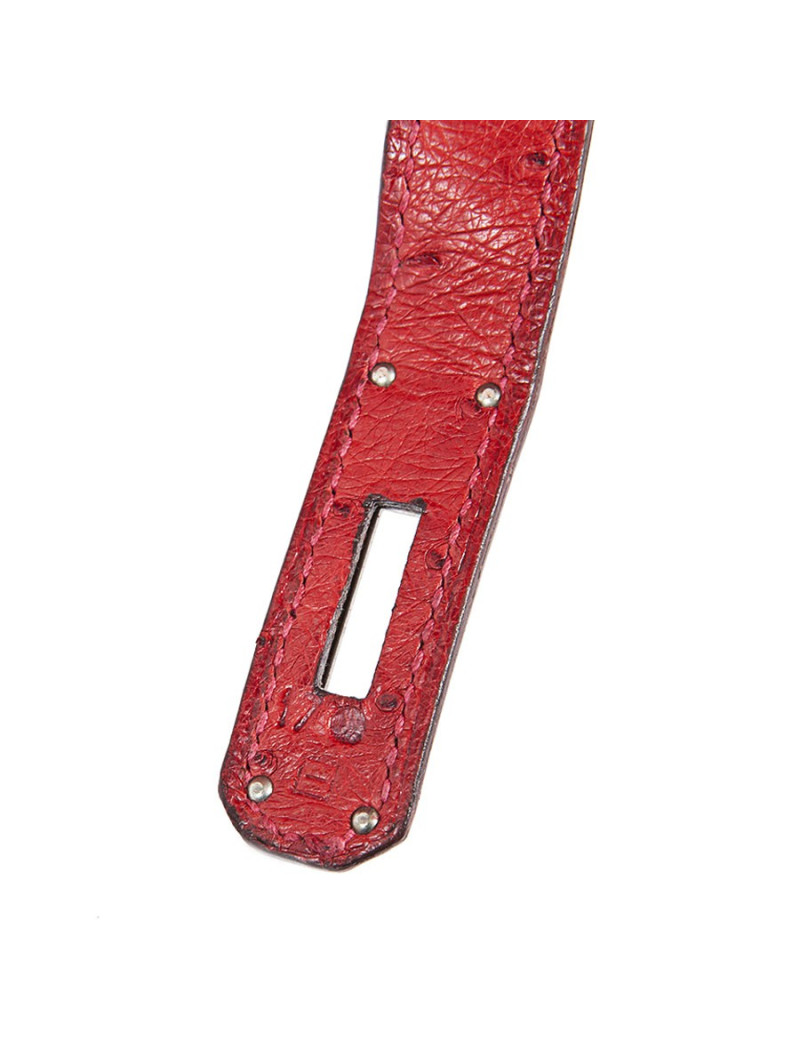 Birkin 35 HERMES en autruche rouge