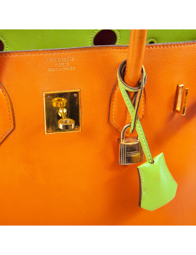 Birkin 35 HERMES in calf swift tricolor