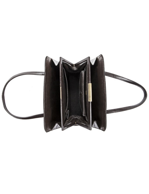 HERMES Vintage Pullman bag in brown box leather