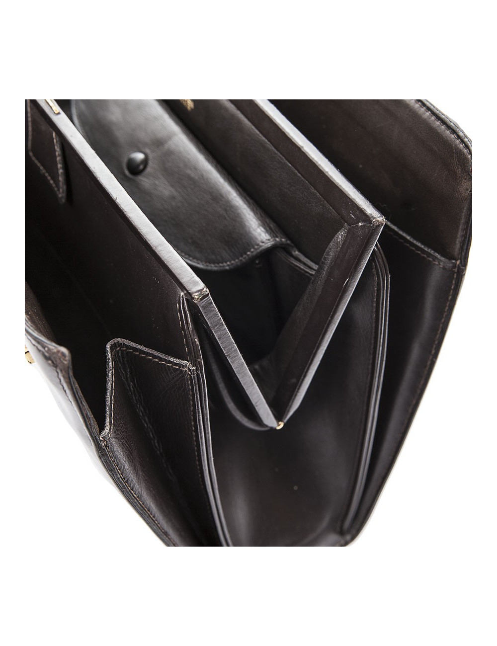 HERMES Vintage Pullman bag in brown box leather