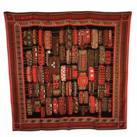 Shawl HERMES "Dog collars" in Kashmir and multicolored silk