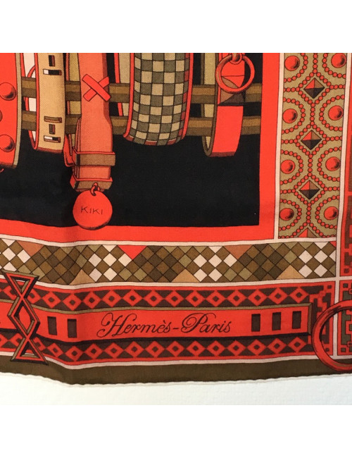 Shawl HERMES "Dog collars" in Kashmir and multicolored silk