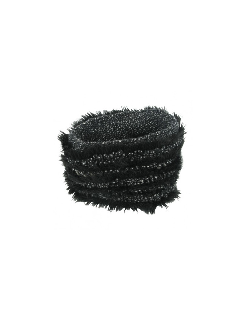 Turban et col cheminée cachemire noir CHANEL