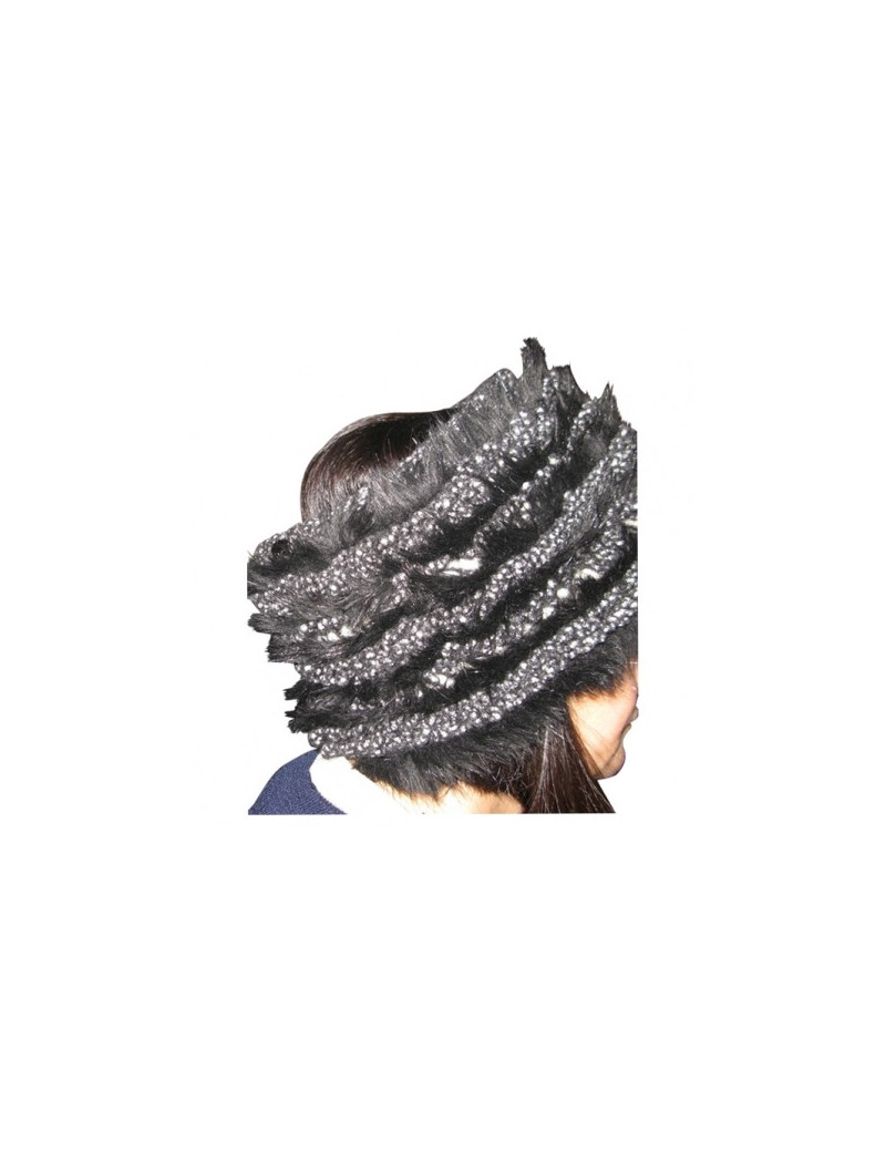 Turban et col cheminée cachemire noir CHANEL