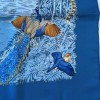 Square HERMES 'Water truce' in blue silk