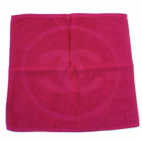 CHANEL cotton sponge towel pink