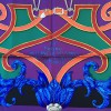 Carré HERMES "L'instruction du Roy" en soie violet, noir et vert