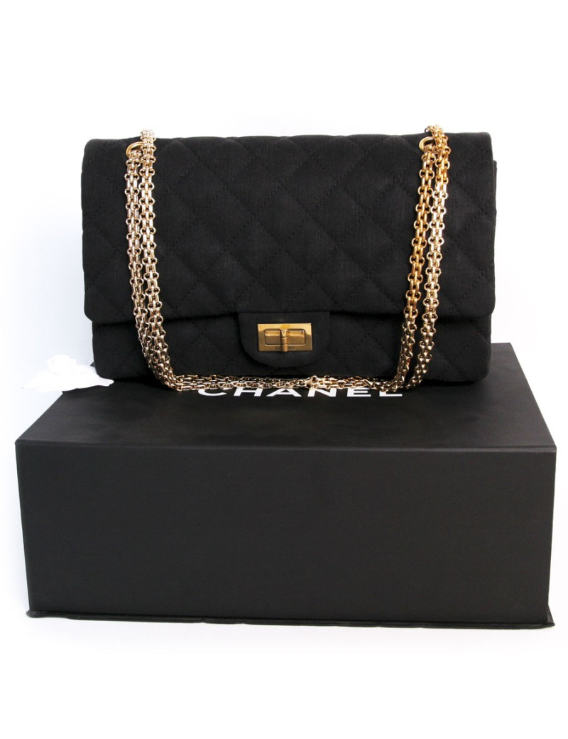 Black denim CHANEL 2.55