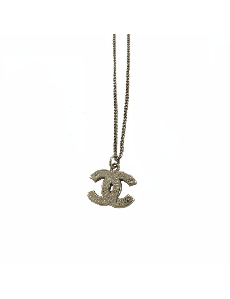 CHANEL CC gold metal rhinestone necklace