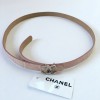 CHANEL pink leather belt