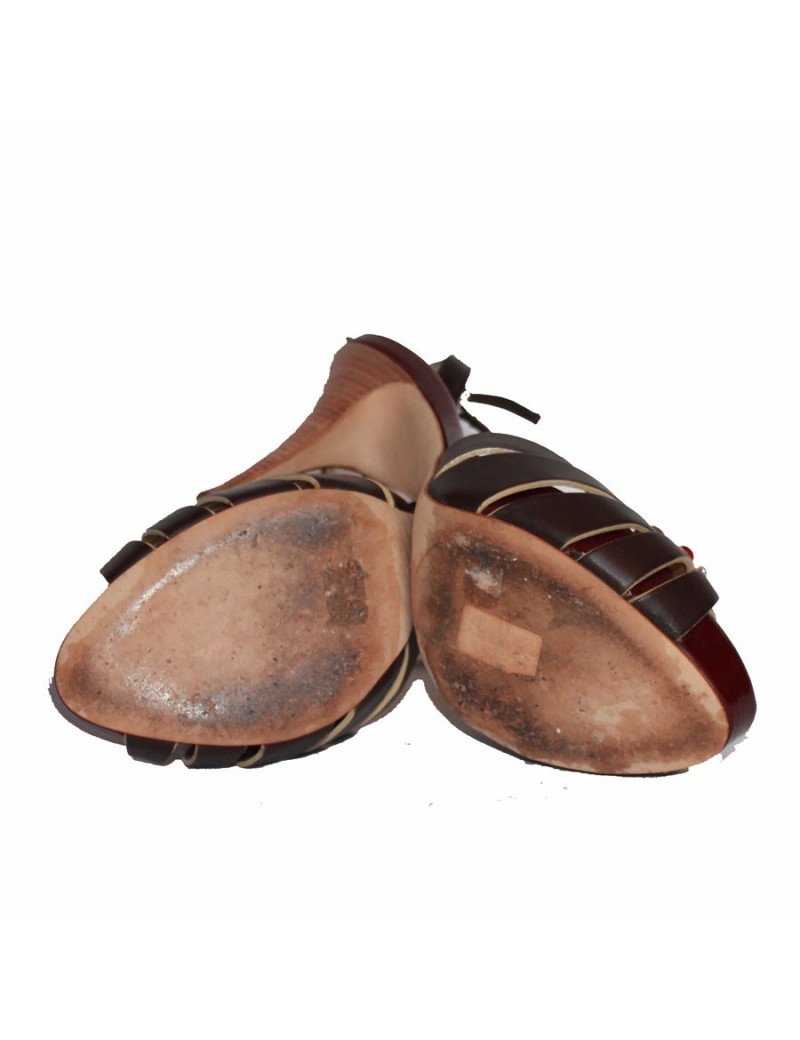 Sandales hautes GIUSEPPE ZANOTTI T36 cuir marron