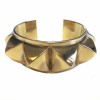 HERMES Collier De Chien rigid cuff bracelet in gilded metal