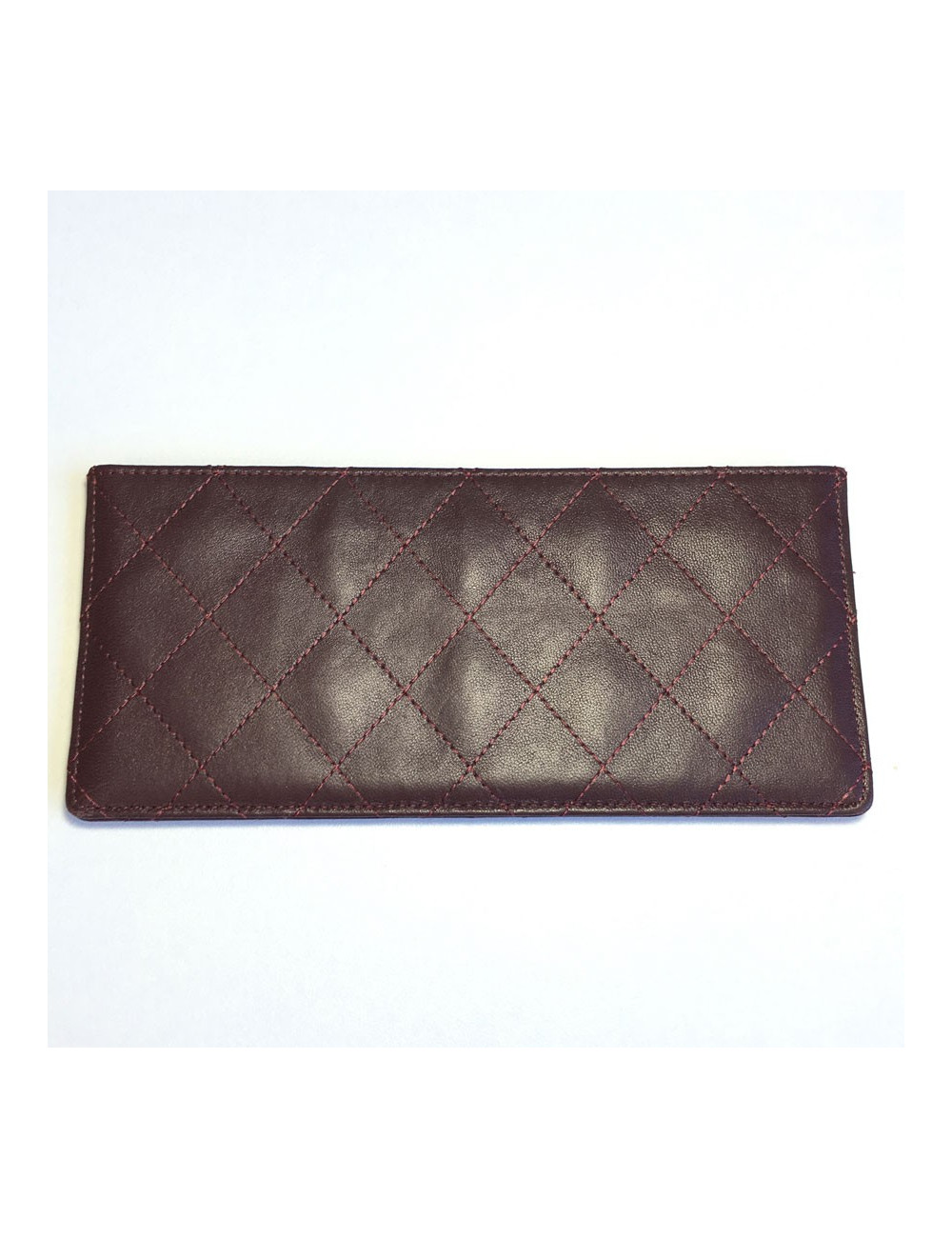 xxx Porte-cartes et billets CHANEL cuir matelassé bordeaux