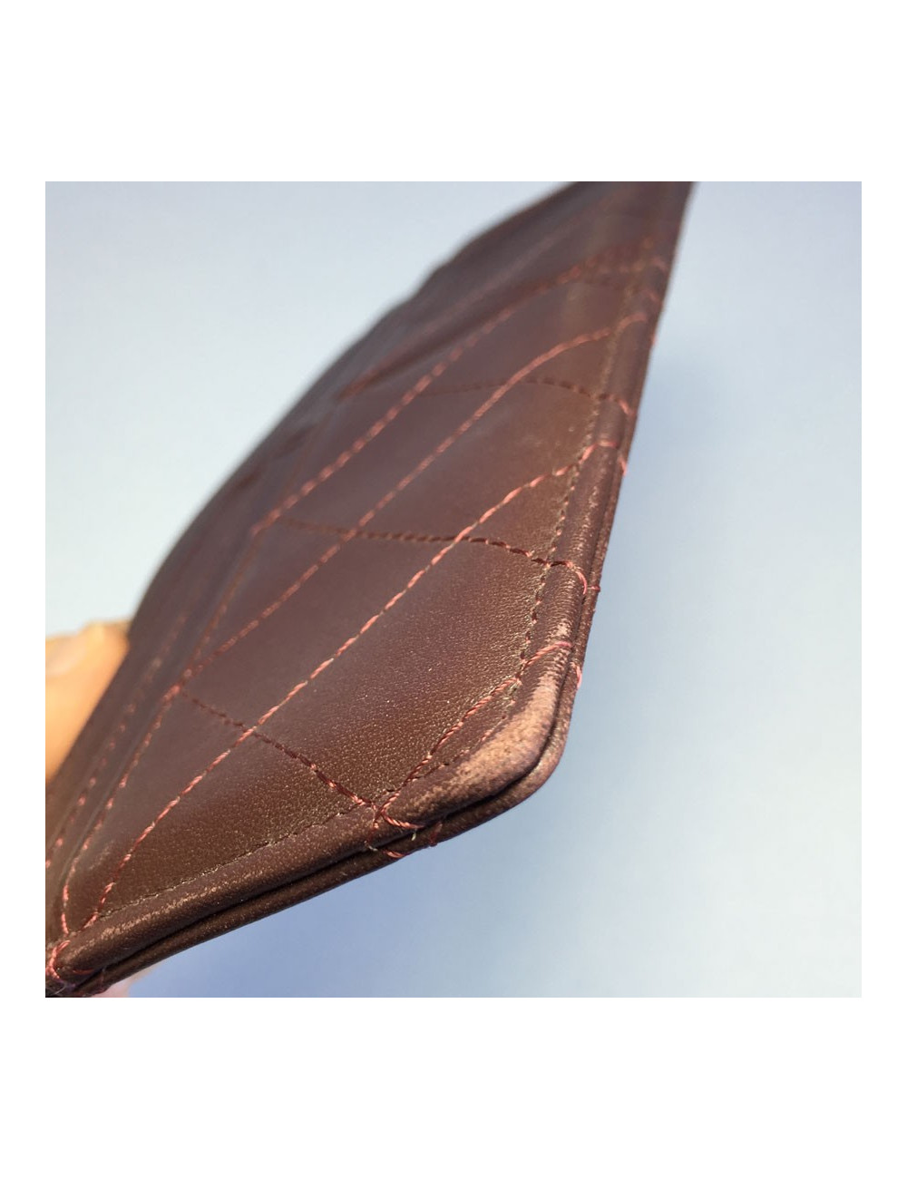 xxx Porte-cartes et billets CHANEL cuir matelassé bordeaux