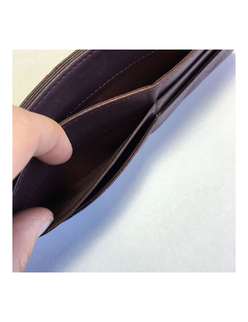 xxx Porte-cartes et billets CHANEL cuir matelassé bordeaux