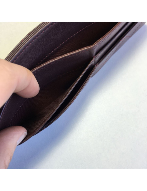 xxx Porte-cartes et billets CHANEL cuir matelassé bordeaux