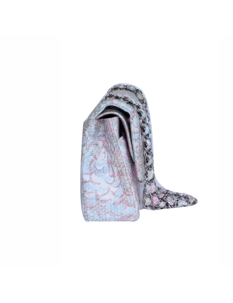 Timeless CHANEL en toile motifs camélias