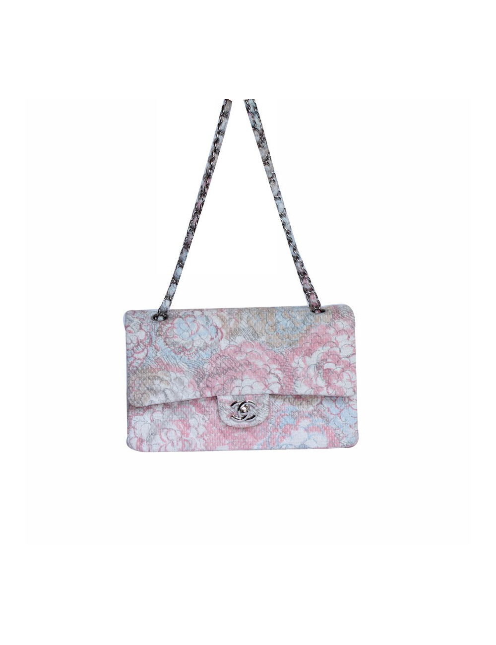 Timeless CHANEL in canvas patterns camellias silver jewelry