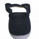 CHANEL black visor in sponge size M