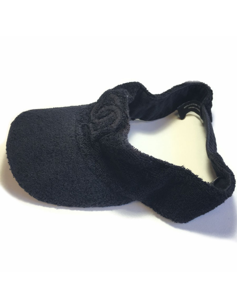 CHANEL black visor in sponge size M