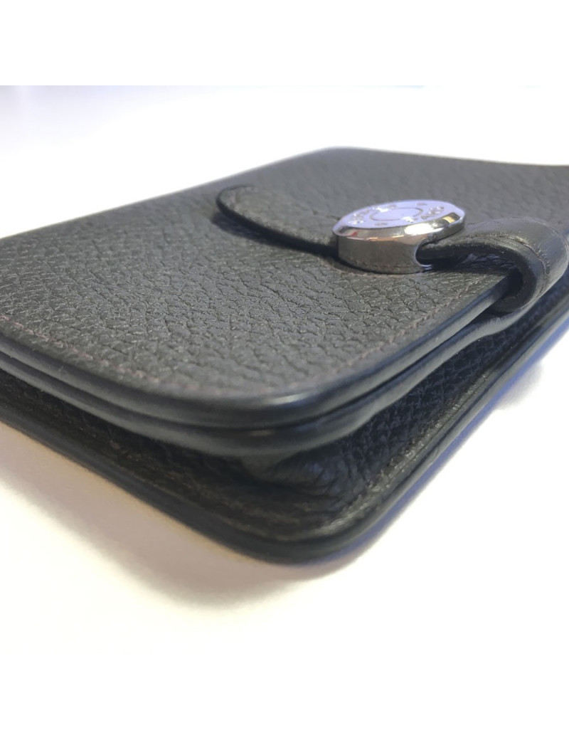 HERMES Dogon wallet khaki togo leather