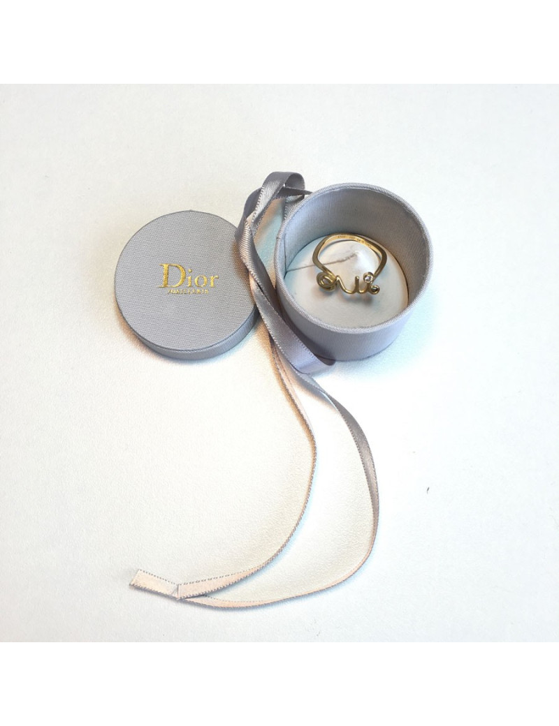 Bague "OUI" DIOR en or jaune et diamant