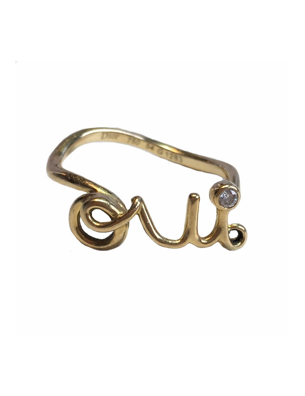 Yellow Gold Ring 'Yes' DIOR and diamond T54