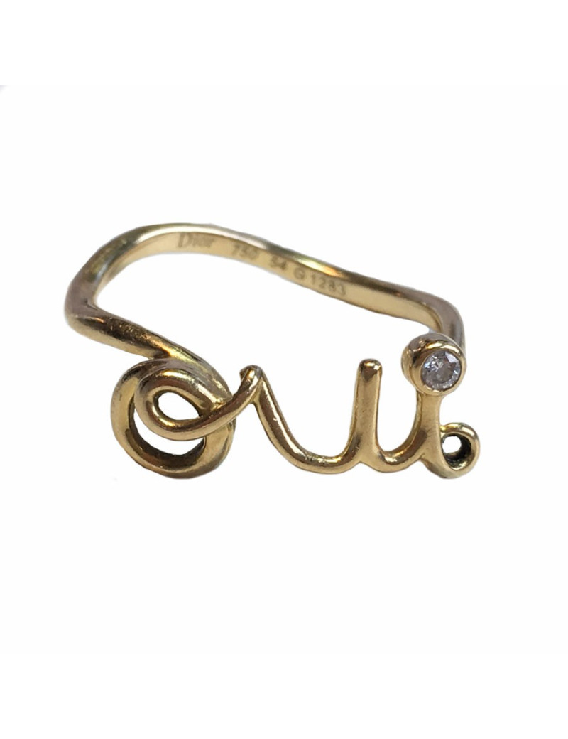Yellow Gold Ring 'Yes' DIOR and diamond T54