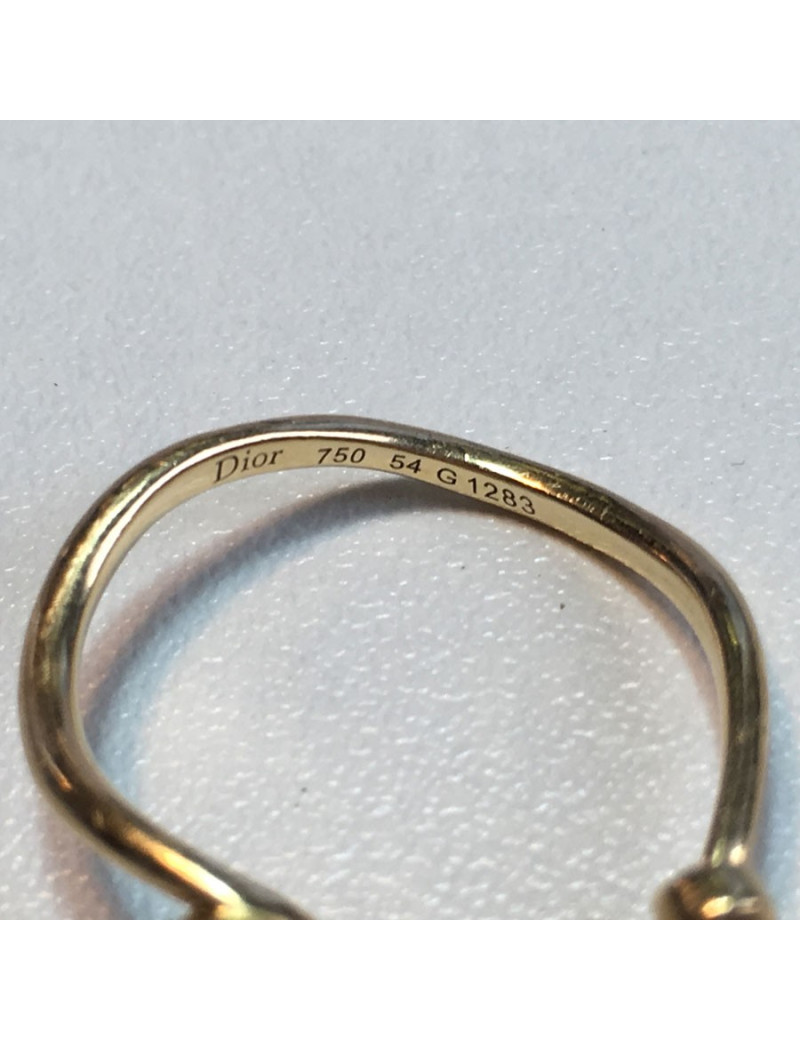 xxx Bague "OUI" DIOR en or jaune et diamant T54