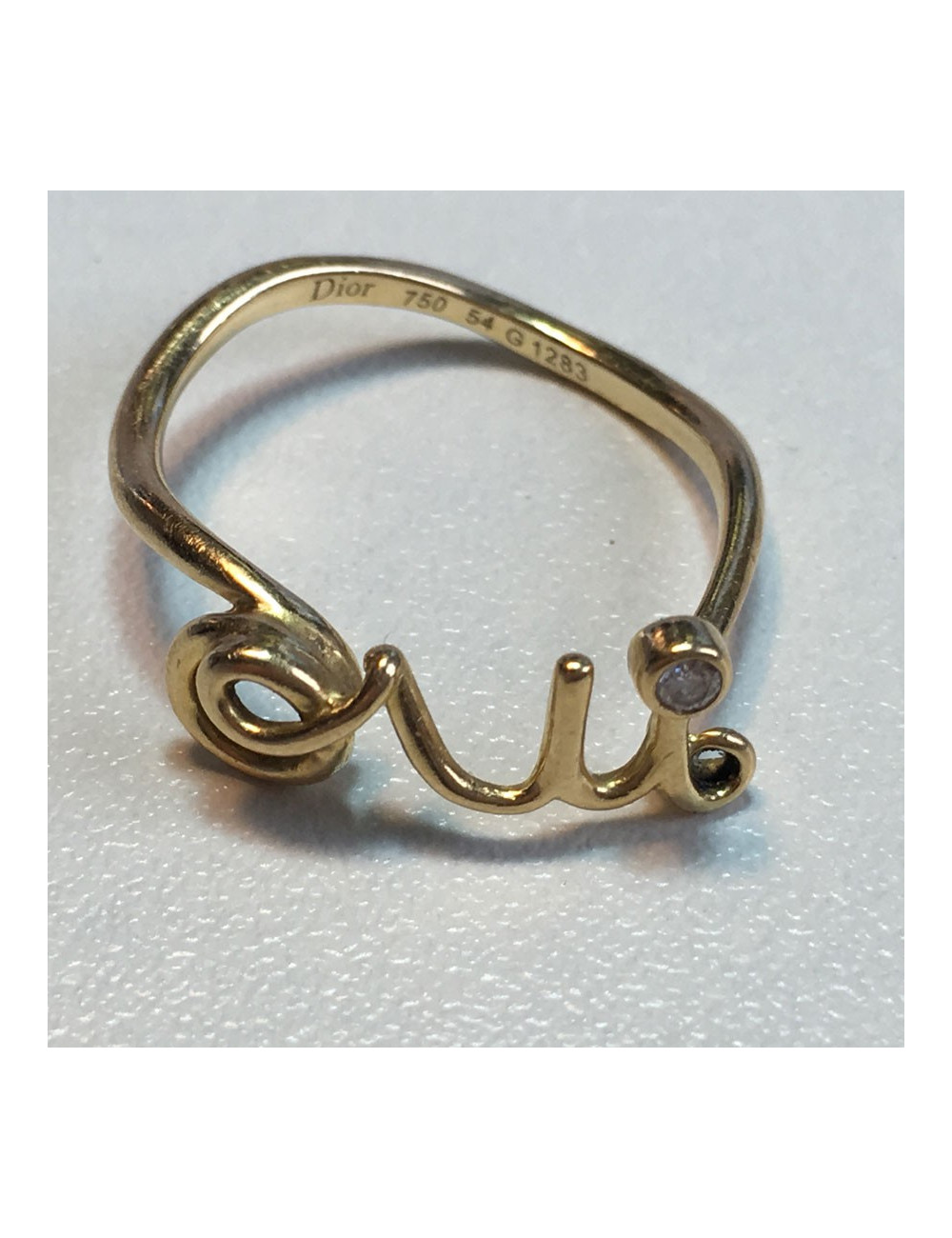 Yellow Gold Ring 'Yes' DIOR and diamond T54