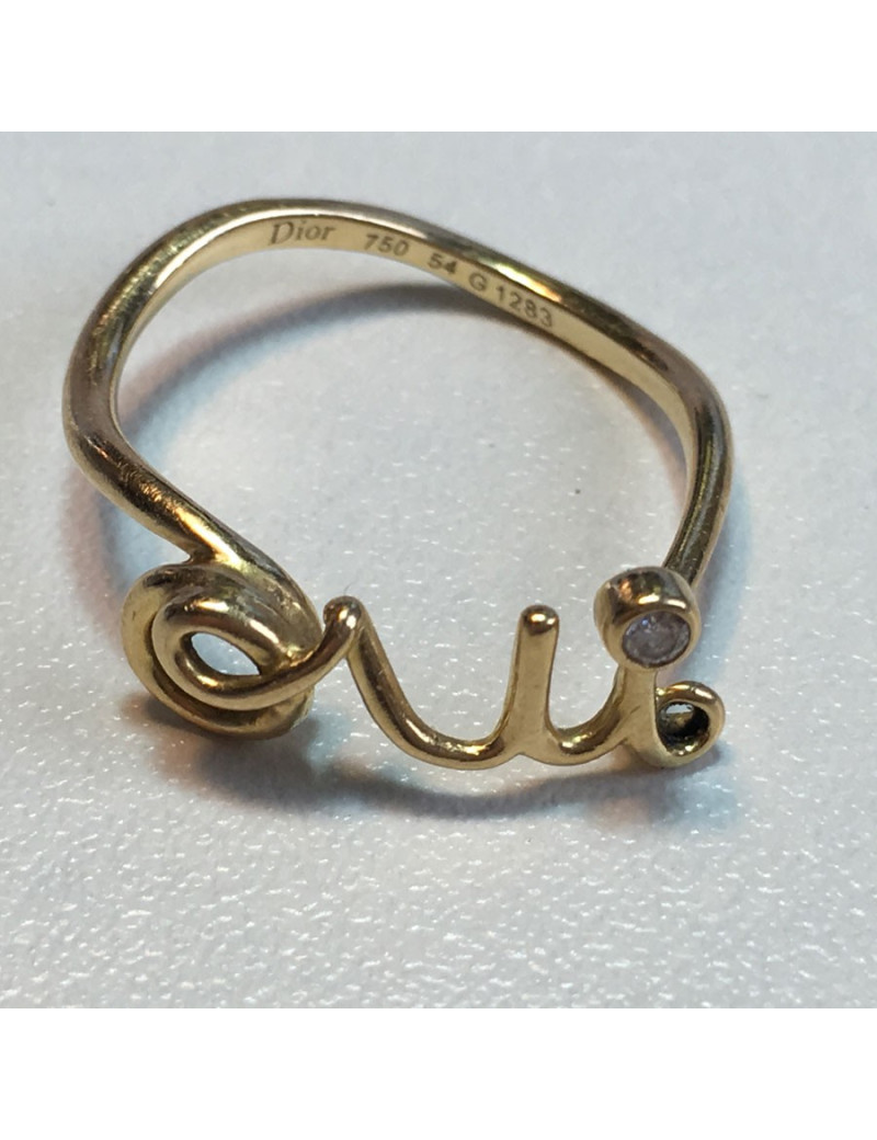 Yellow Gold Ring 'Yes' DIOR and diamond T54