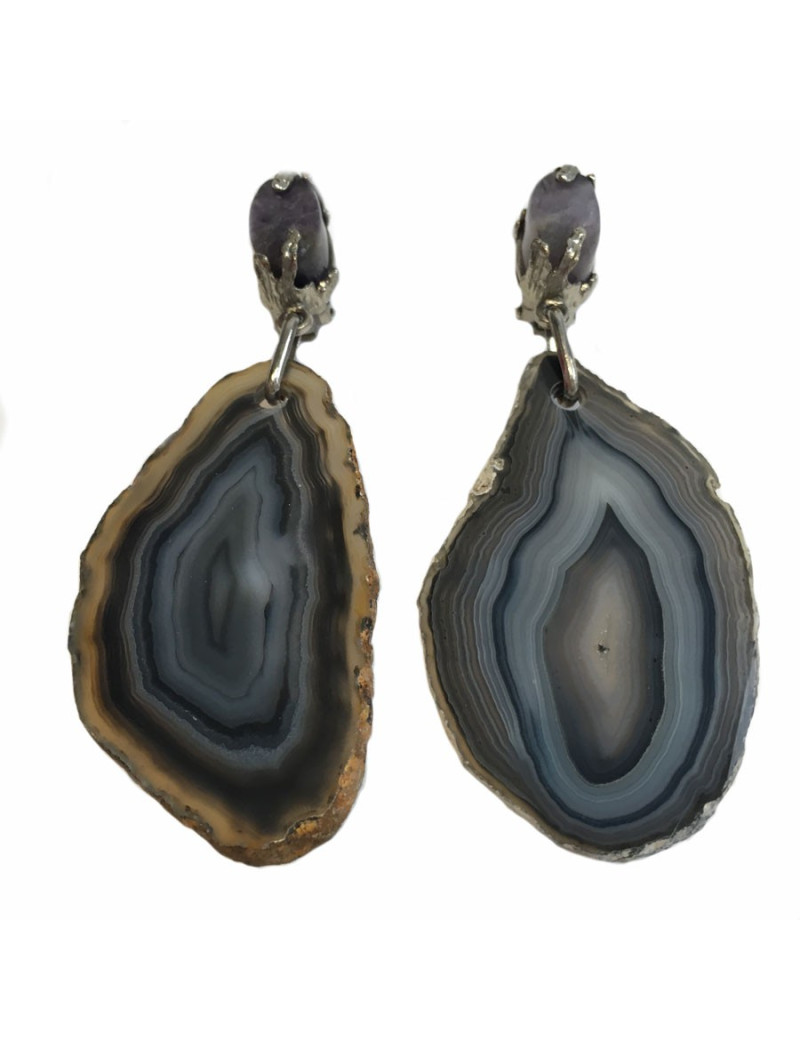 Clips by pierre YVES SAINT LAURENT earrings violet