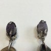 xxx Boucles d'oreille clips YVES SAINT LAURENT en pierre violette