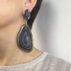 Clips by pierre YVES SAINT LAURENT earrings violet