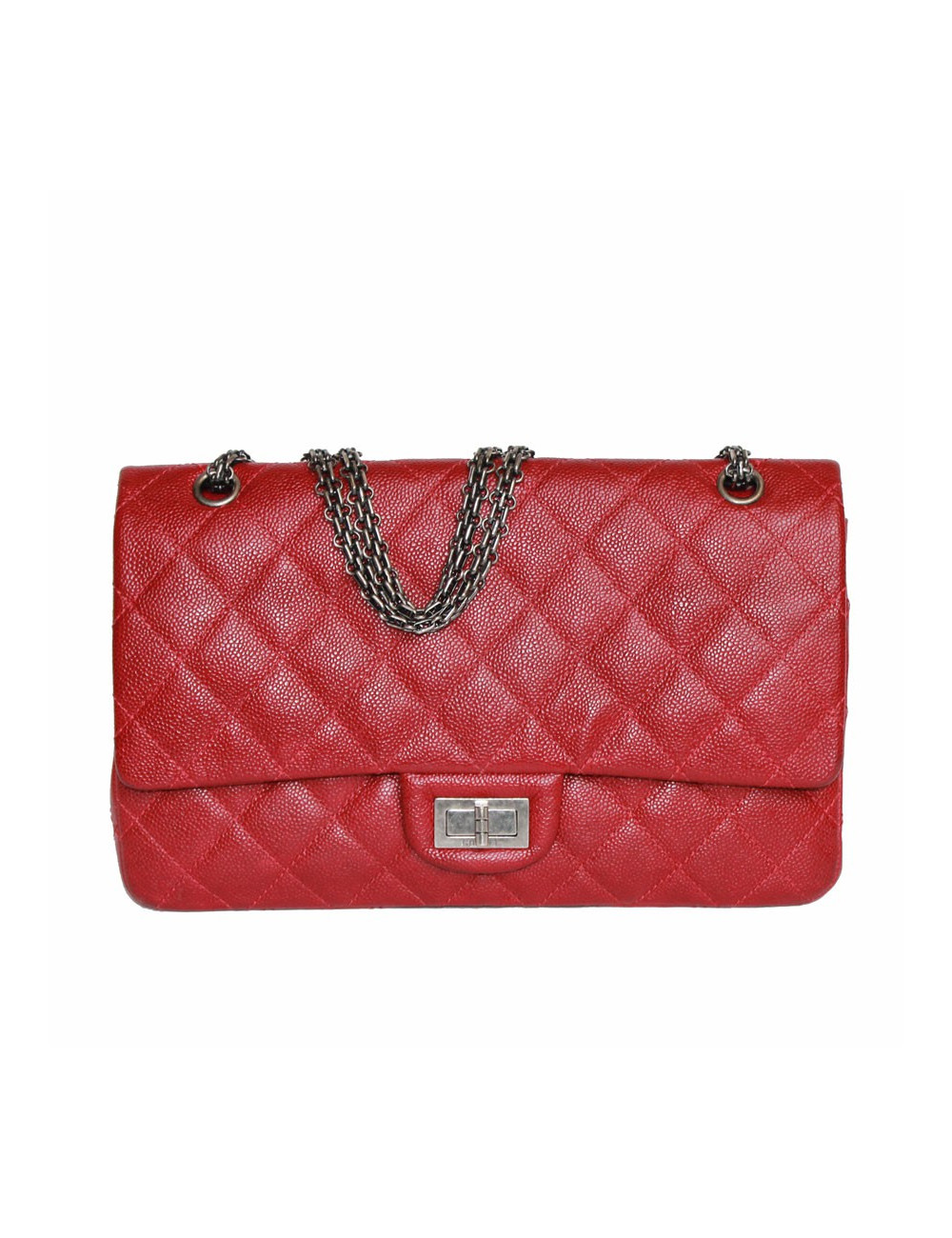 Sac 2.55 CHANEL veau grainé rouge