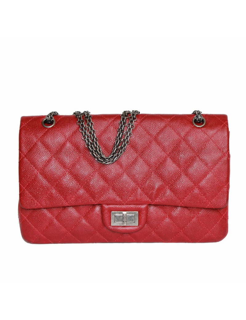 Sac 2.55 CHANEL veau grainé rouge