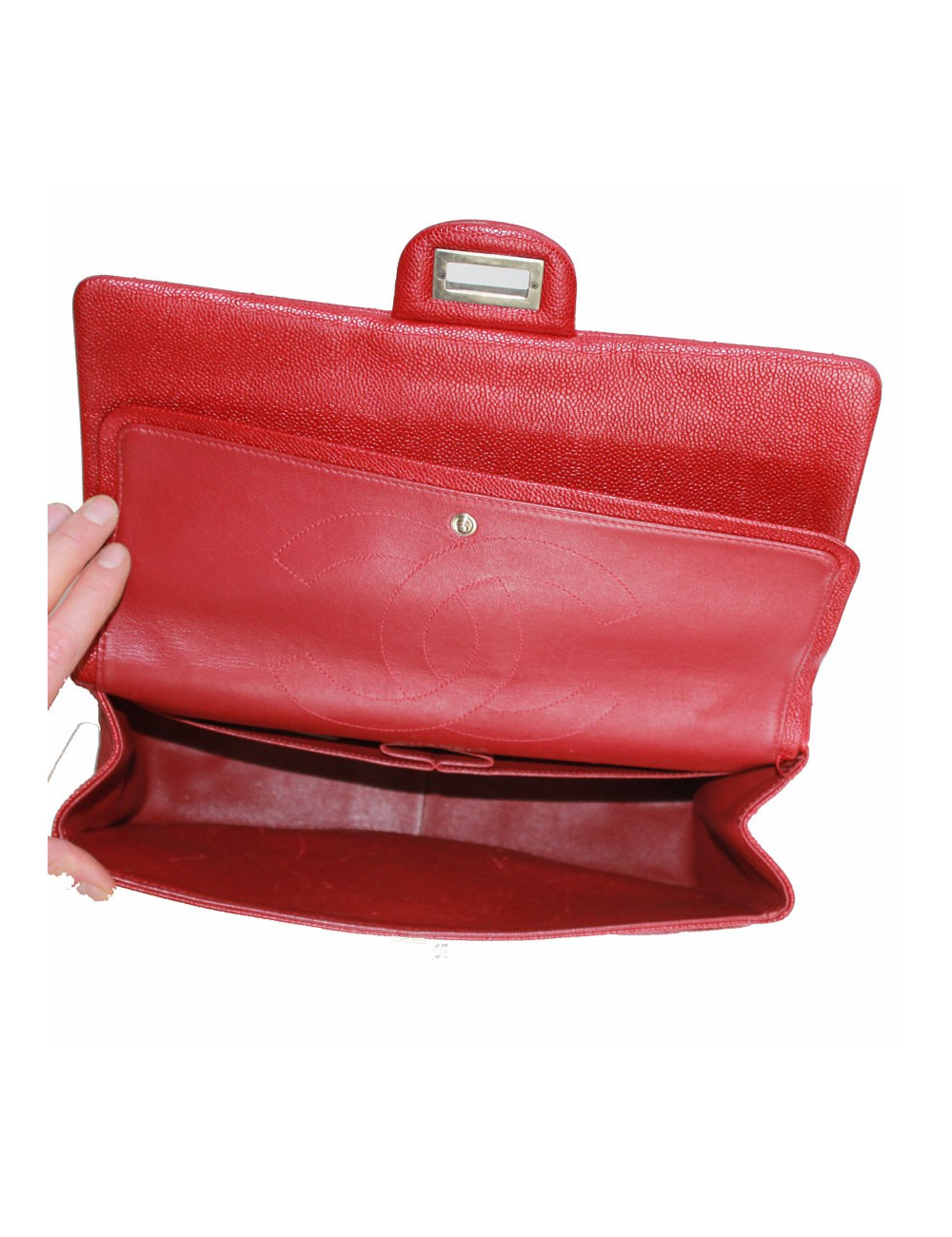 Sac 2.55 CHANEL veau grainé rouge