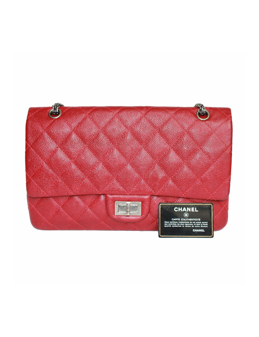 Sac 2.55 CHANEL veau grainé rouge