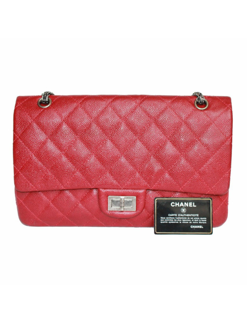 Sac 2.55 CHANEL veau grainé rouge