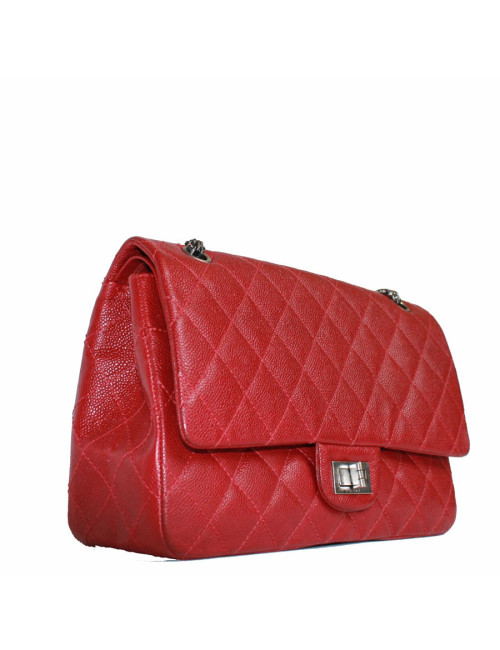 Sac 2.55 CHANEL veau grainé rouge