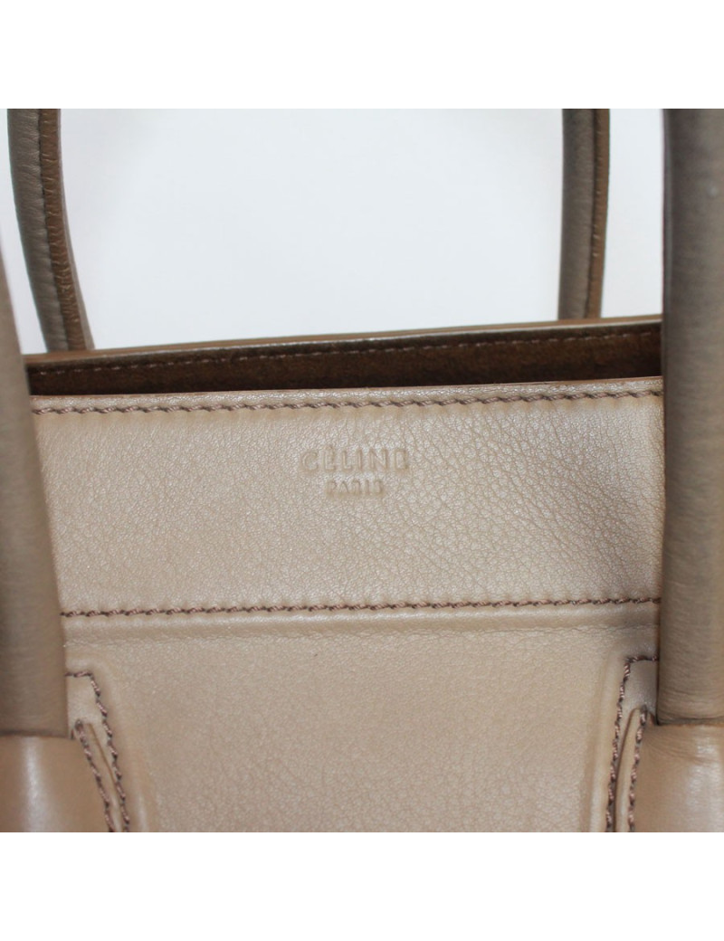 Sac "Phanthom" CELINE cuir taupe