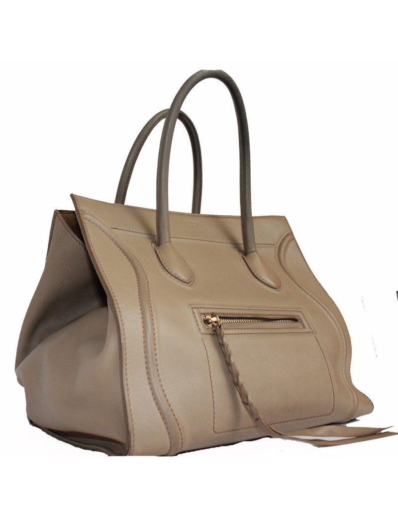 Sac "Phanthom" CELINE cuir taupe