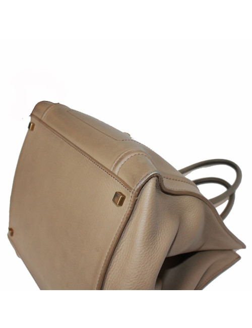 Bag luggage "Phantom" CELINE leather taupe