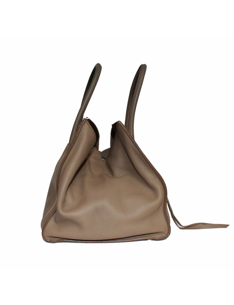 Bag luggage "Phantom" CELINE leather taupe