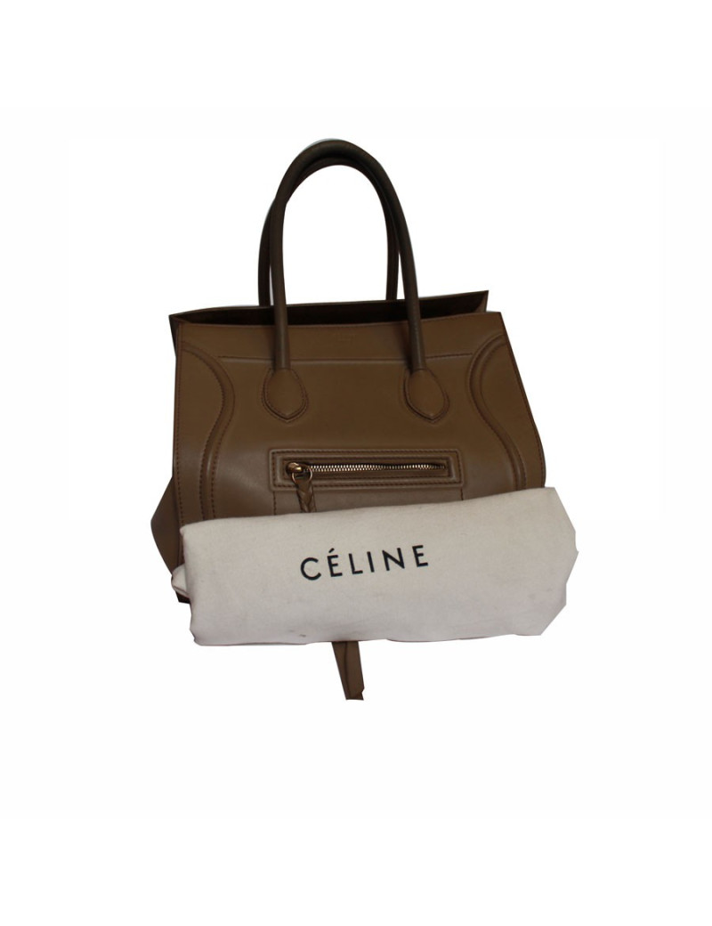 Sac "Phanthom" CELINE cuir taupe